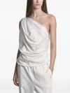 Uma Raquel Davidowicz Draped One-shoulder Top In White