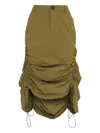 Uma Raquel Davidowicz Drawstring Gathered Skirt In Brown