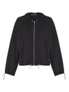Uma Raquel Davidowicz Drawstring-hem Hooded Jacket In Black