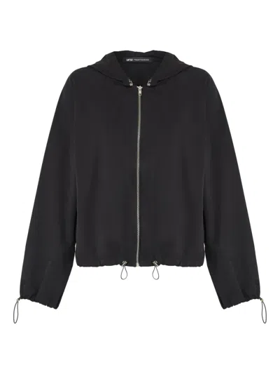 Uma Raquel Davidowicz Drawstring-hem Hooded Jacket In Black