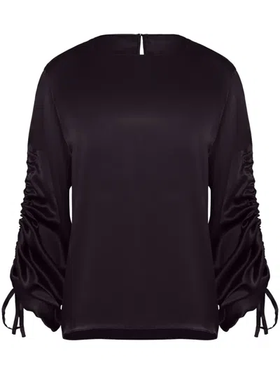 Uma Raquel Davidowicz Celulose Silk Blouse In Purple
