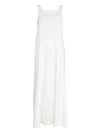 Uma Raquel Davidowicz Drawstring Sleeveless Maxi Dress In White