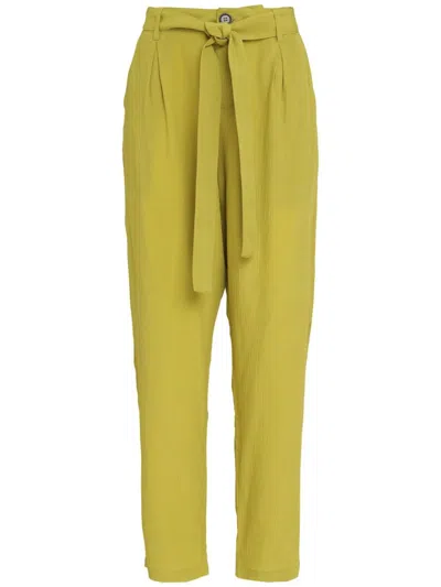 Uma Raquel Davidowicz Drawstring Straight-leg Trousers In Yellow