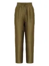 Uma Raquel Davidowicz Duster Drawstring-waist Trousers In Green