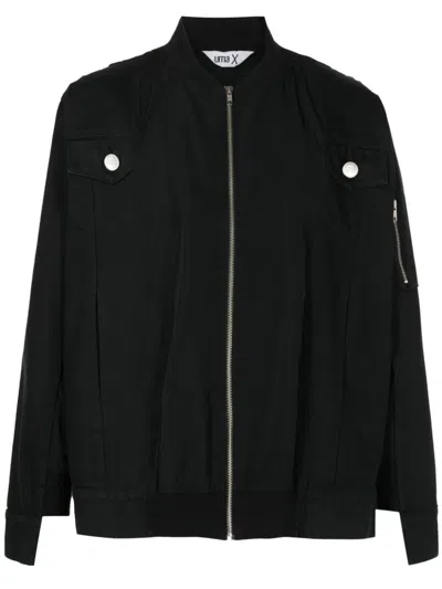 Uma Raquel Davidowicz Flap-pockets Cotton Bomber Jacket In Black