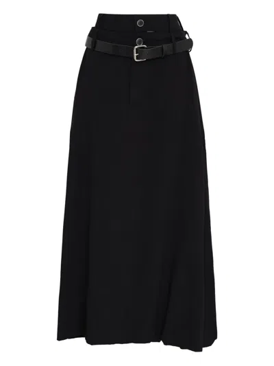 Uma Raquel Davidowicz Float Belted Pocket Maxi Skirt In Black