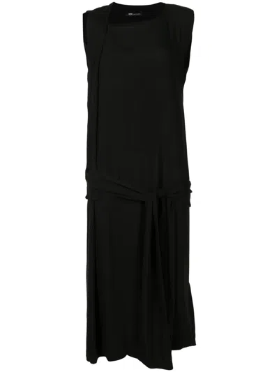 Uma Raquel Davidowicz Funil Tied-waist Midi Dress In Black