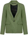 Uma Raquel Davidowicz Glicol Crinkled-effect Blazer In Green
