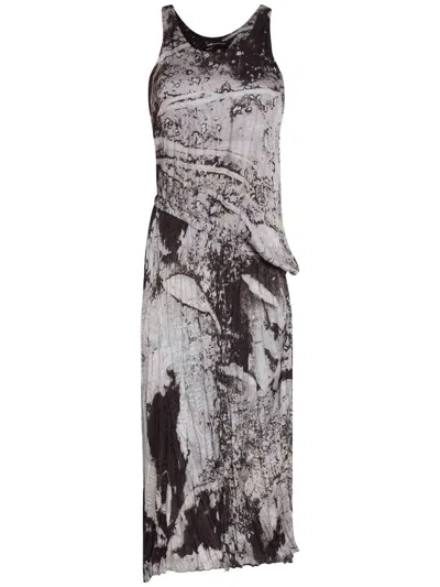 Uma Raquel Davidowicz Graphic-print Dress In Grey