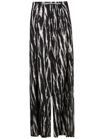 Uma Raquel Davidowicz Graphic-print Wide-leg Trousers In Black