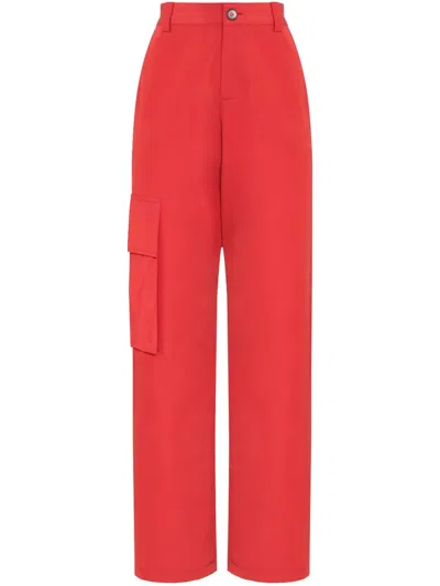 Uma Raquel Davidowicz High-waisted Cargo Pants In Red