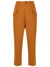 Uma Raquel Davidowicz High-waisted Cropped Trousers In Brown