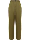 Uma Raquel Davidowicz High-waisted Tailored Trousers In Green