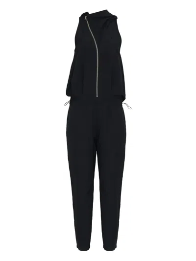 Uma Raquel Davidowicz Hooded Zip-front Jumpsuit In Black