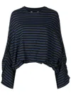 Uma Raquel Davidowicz Horizontal-stripe Long-sleeve Top In Blue