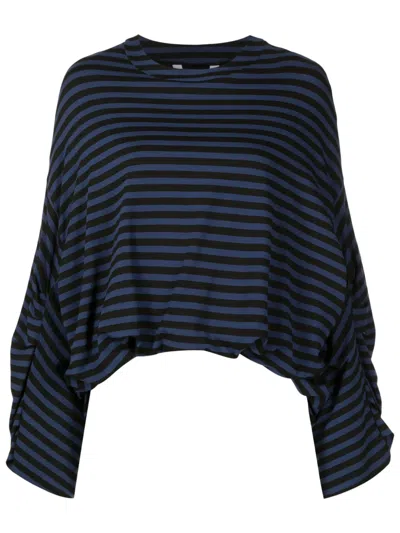 Uma Raquel Davidowicz Horizontal-stripe Long-sleeve Top In Blue
