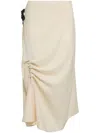 Uma Raquel Davidowicz Leather-belt Midi Skirt In Neutrals