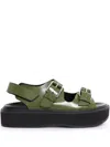 Uma Raquel Davidowicz Leather Sandals In Green
