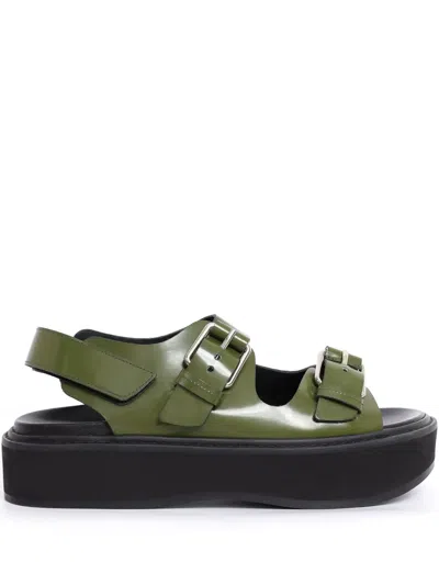 Uma Raquel Davidowicz Leather Sandals In Green