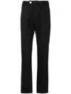 Uma Raquel Davidowicz Logo-patch Cotton Tapered Trousers In Black