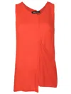 Uma Raquel Davidowicz Asymmetric Sleeveless Tank Top In Red