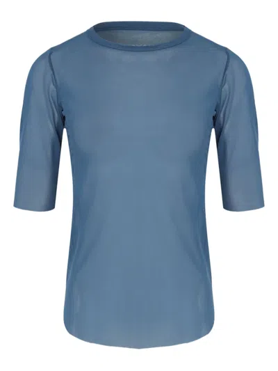 Uma Raquel Davidowicz Mesh Crew-neck T-shirt In Blue