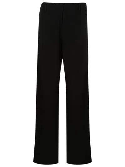 Uma Raquel Davidowicz Mid-rise Wide-leg Trousers In Black