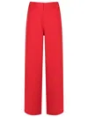 Uma Raquel Davidowicz Mid-rise Wide-leg Trousers In Red