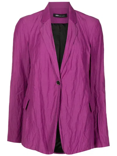 Uma Raquel Davidowicz Notched-collar Single-breasted Blazer In Purple