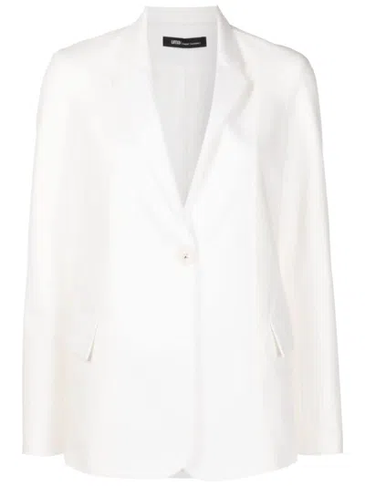 Uma Raquel Davidowicz Notched-lapels Single-breasted Blazer In White