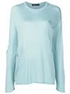 Uma Raquel Davidowicz Oversized Fine-knit Jumper In Blue