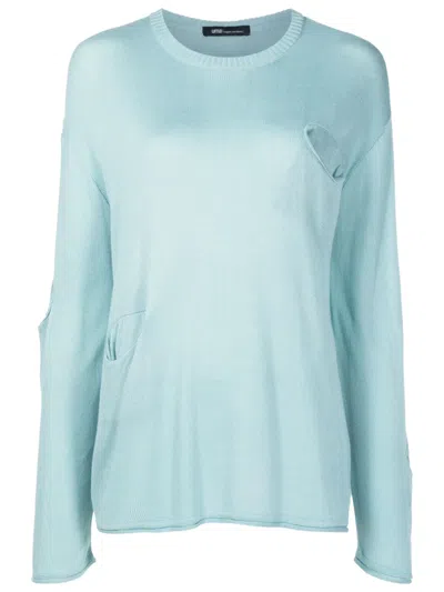 Uma Raquel Davidowicz Oversized Fine-knit Jumper In Blue