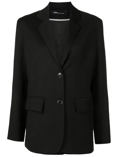 Uma Raquel Davidowicz Oversized Single-breasted Blazer In Black