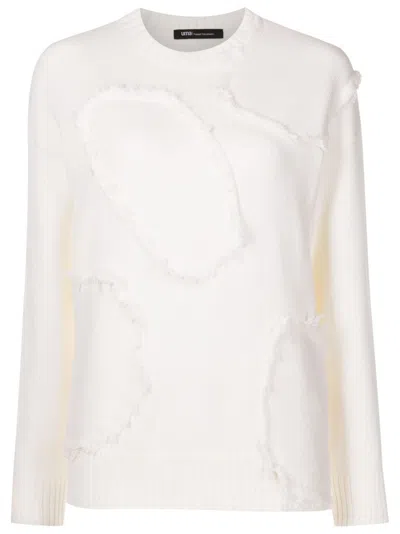 Uma Raquel Davidowicz Patch-detail Knitted Jumper In White