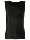 Uma Raquel Davidowicz Plissé-effect Satin Sleeveless Top In Black