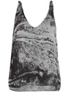 Uma Raquel Davidowicz Printed Tank Top In Grey