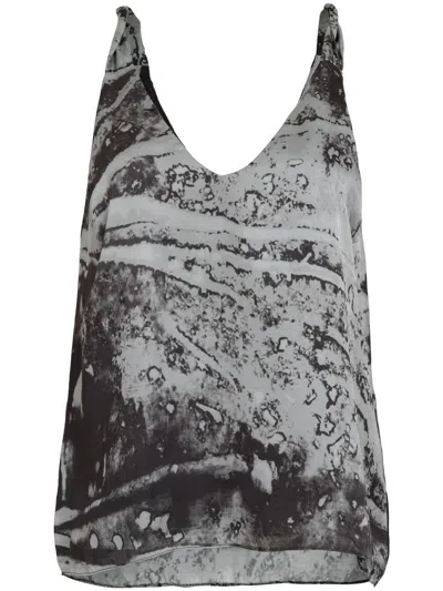 Uma Raquel Davidowicz Printed Tank Top In Grey