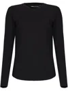 Uma Raquel Davidowicz Ribbed Long-sleeve Top In Black