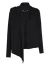Uma Raquel Davidowicz Ruler Draped Asymmetrical Cardigan In Black