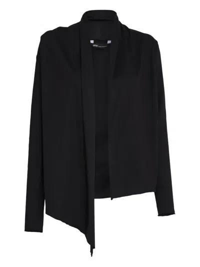 Uma Raquel Davidowicz Ruler Draped Asymmetrical Cardigan In Black