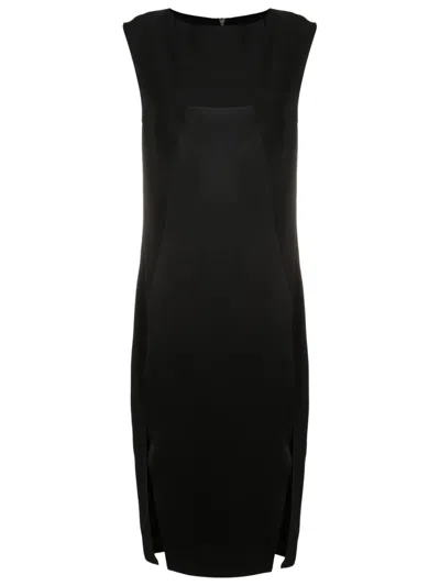 Uma Raquel Davidowicz Satin-detail Sleeveless Dress In Black