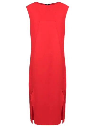 Uma Raquel Davidowicz Satin-detail Sleeveless Dress In Red