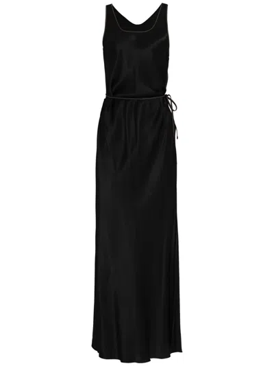 Uma Raquel Davidowicz Satin Dress In Black