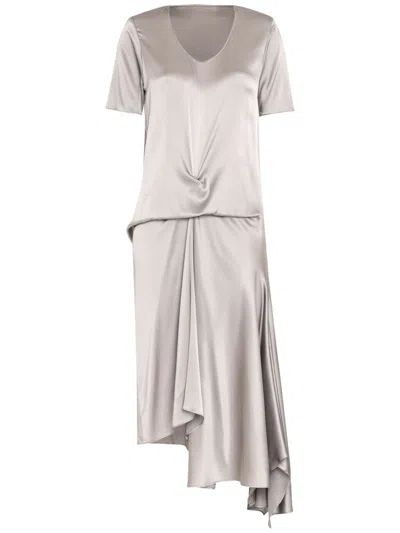 Uma Raquel Davidowicz Satin Dress In Grey