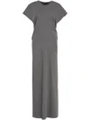 Uma Raquel Davidowicz Short-sleeve Midi Dress In Grey