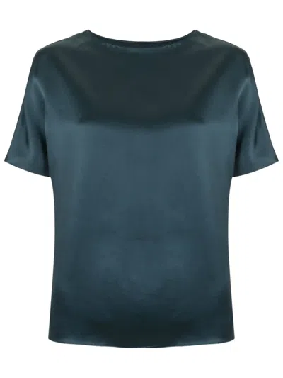 Uma Raquel Davidowicz Short-sleeve Silk T-shirt In Green