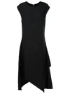 Uma Raquel Davidowicz Sleeveless Asymmetric Midi Dress In Black