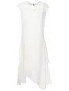 Uma Raquel Davidowicz Sleeveless Asymmetric Midi Dress In White