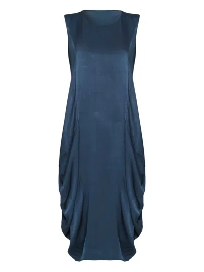 Uma Raquel Davidowicz Sleeveless Draped Dress In Blue