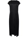 Uma Raquel Davidowicz Contrasting-stitch Detail Midi Dress In Black